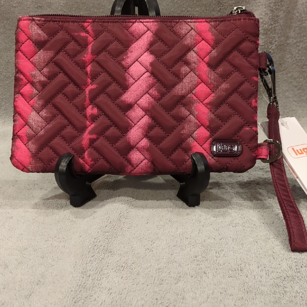 Lug Peekaboo Convertible Wristlet Pouch - Shibori Wine - NWT